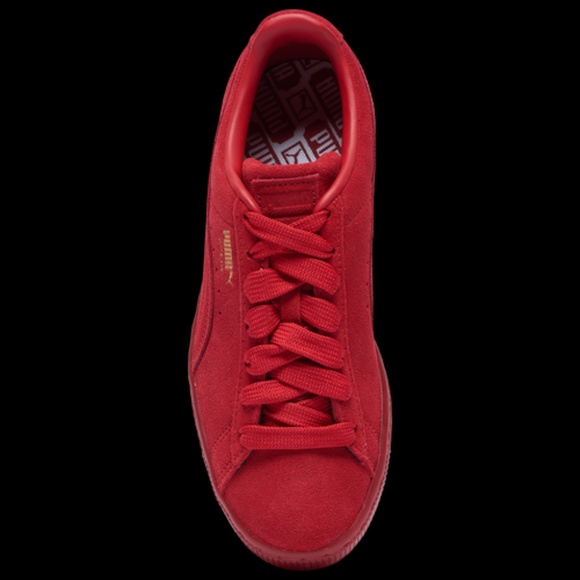 Puma Suede Classic Low Top Womens Casual Shoes Triple Red 381587-01 NEW Sz 6.5 - Picture 3 of 6